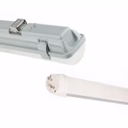 Ce Kit de Réglette LED étanche pour Tubes T8 120cm IP65 (Tube Néon LED 120cm T8 36W inclus) est idéal pour installer un lumin ...