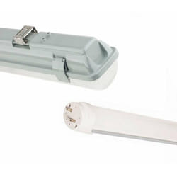 Silamp - Kit de Réglette led étanche + Tube Néon led 120cm T8 36W - Blanc