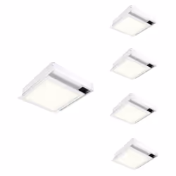 Pour installer vos Panneaux LED 30x30 Slim, quoi de plus pratique que notre Pack de 5 Kits en Saillie BLANC pour Panneau LED ...