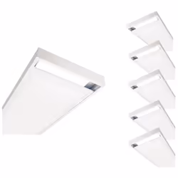 Si votre local commercial ou votre logement n'ont pas de faux-plafond, optez pour notre Pack de 6 Kits en saillie blanc pour  ...