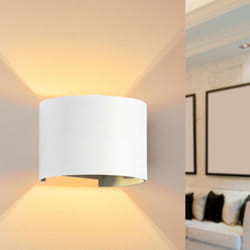 Applique Murale Blanche led 6W IP54 Rond - Blanc Chaud 2300K - 3500K Silamp
