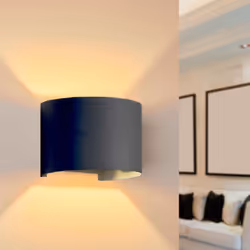 L'Applique Murale Noire LED IP54 Rond propose une solution d'éclairage puissant mixé à un élément décoratif sobre et moderne. ...