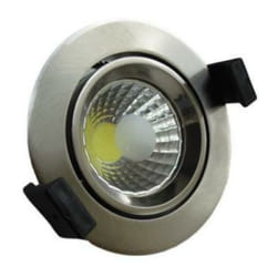 Silamp - Spot Encastrable led cob Rond Orientable 8W 60° alu - Blanc Chaud 2300K - 3500K