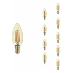 Silamp - Ampoule led E14 Filament 4W C35 Bougie (Pack de 10) - Blanc Chau