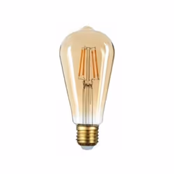 Ampoule LED E27 Filament 6W ST64 Edison. Cette ampoule est la réplique de la forme de l'ampoule créée par Thomas Edison. Cell ...