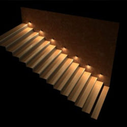 Balise led saillie Ronde 2W 220V 55° Noire IP65 pour Escalier -