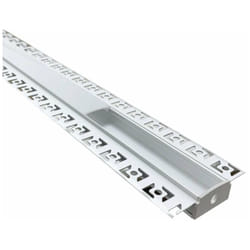 Silamp - Profilé Aluminium encastré 1m pour Ruban led Double Couvercle Bl
