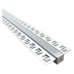 Profilé Aluminium encastrable 1m pour Ruban led Couvercle Blanc