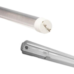 Silamp - Kit de Réglette led étanche + Tube Néon led 60cm T8 10W - Blanc Froid 6000K - 8000K