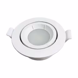 Laissez-vous séduire par le Support Spot Encastrable GU10 LED Orientable Rond BLANC en PVC à encastrer et à orienter selon vo ...