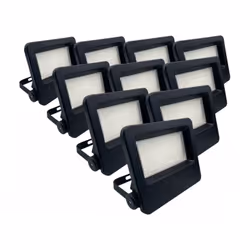 Ces Projecteurs LED Extérieur 50W IP65 NOIR (Pack de 10) vous permettent d'obtenir un éclairage puissant en extérieur de jour ...