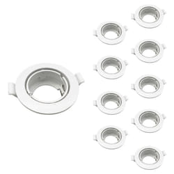 Silamp - Support Spot Encastrable GU10 led Orientable Rond blanc (Pack de
