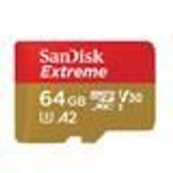 Carte microSDXC - SanDisk - Extreme 64 Go - 170 Mo/s - A2 App Performance - UHS-I Classe 10 U3 V30
