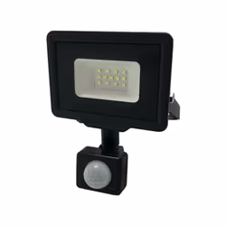 Illuminez votre extérieur avec le Projecteur LED 10W IP65 Noir avec Détecteur de Mouvement ! Petit et discret, il consomme pe ...