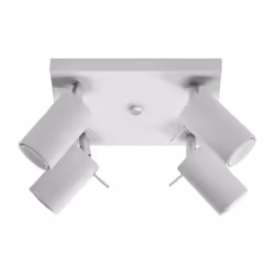 Eclairez votre intérieur avec le Plafonnier Spot Carré Blanc Orientable pour 4 Ampoules GU10, sobre et élégant. Caractéristiq ...