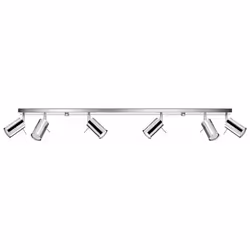 Valorisez des zones de votre intérieur grâce au Plafonnier Spot Orientable Inox pour 6 Ampoules GU10. Caractéristiques du Pla ...