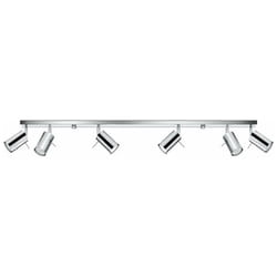 Sollux - Plafonnier Spot Orientable Inox pour 6 Ampoules GU10 - silamp