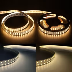 Illuminez et sublimez votre pièce avec le Ruban LED 12V 5M 2835 IP20 Double Rangée 240LED/m et son efficacité dupliquée. Cara ...