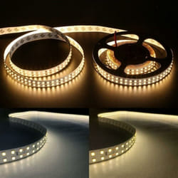 Silamp - Ruban led 12V 5M 2835 IP20 Double Rangée 240LED/m - Blanc Chaud 2300K - 3500K