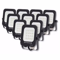 Projecteur LED extérieur 10W IP65 noir (pack de 10) Puissance de 10W : Offre un éclairage performant avec un flux lumineux de ...