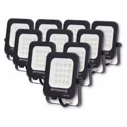 Projecteur LED extérieur 10W IP65 noir (pack de 10) Puissance de 10W : Offre un éclairage performant avec un flux lumineux de ...