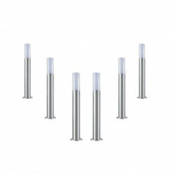 Silamp - Borne Extérieure 60cm 220V IP65 argent pour Ampoule E27 (Pack de