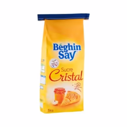 Sucre Cristallisé Beghin Say 5kg/sac 1 sac