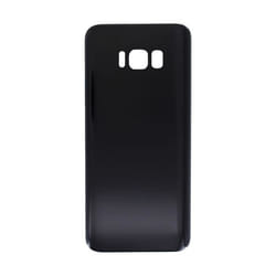 Vitre Arriere Cache Batterie Coque Couvercle pour Samsung Galaxy S8 Back Cover avec adhesif et Inscription Inclus Noir