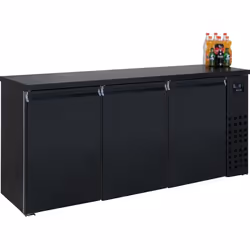 Combisteel 7489.5275, Pose libre, Noir, Acier inoxydable, Ventilé, 32 °C, R 290