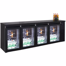 Combisteel 7489.5295, Pose libre, Noir, Acier inoxydable, Ventilé, 32 °C, R 290