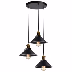 tyle Vintage:; la suspension est en fer, dans le style Edison. Comme ce design simple et classique, la suspension peut s’adap ...