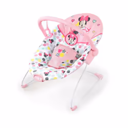 Conception et Design Le Disney Baby Transat Minnie Spotty Dotty avec vibrations et arche de jeux de la marque Bright Starts e ...
