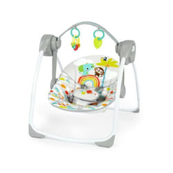 Bright Starts - Playful Paradise balancelle portable pour bébé, compacte et automatique avec musique, des la naissance