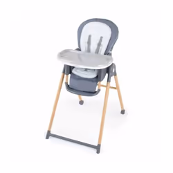 Ingenuity - Chaise haute 7 en 1 de la naissance jusqu'a 5 ans Proper Positioner - Chambray- Transat bébé, réhausseur, siege