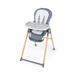 Ingenuity - Chaise haute 7 en 1 de la naissance jusqu'a 5 ans Proper Positioner - Chambray- Transat bébé, réhausseur, siege