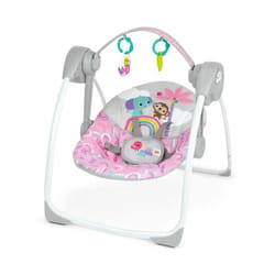 Bright Starts - Balancelle bébé pink paradise, léger et pliable, des la naissance