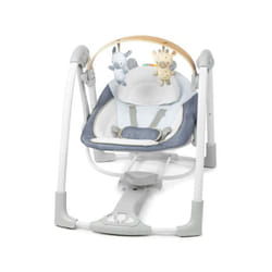 Balancelle swing'n go, arc d'activités amovible, pliable, électrique,musiques et sons, jouets inclus, Chambray - Ingenuity