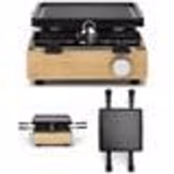 Appareil à raclette - MARQUE - Bois de bambou - 800W - 4 personnes - Revêtement anti-adhésif