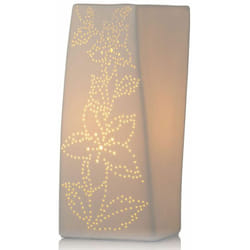 Amadeus - Lampe à poser blanche Ellipse fleurie