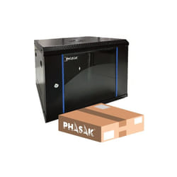 Phasak - Rack mural 19' Eco 9U 542x450 Démonté, idéal pour les serveurs et les télécommunications, design compact, robuste, montage facile et