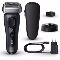 Rasoir - Tondeuse Electrique  - BRAUN - SERIES 8 8513s - 4 éléments rasage - Wet&Dry - 60 min - Noir