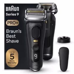 Braun Series 9 Pro+ 9510s Wet &amp; Dry, Rasoir à grille, Noir, Batterie, Lithium-Ion (Li-Ion), 60 min, Boîte