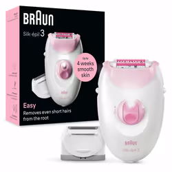 Braun Silk-épil 3 3-031, Rose, Blanc, 20 pince(s), SoftLift, Allemagne, Secteur
