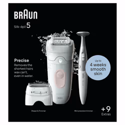 Braun Silk-épil 5 5-230 28 pince(s) Rose, Blanc