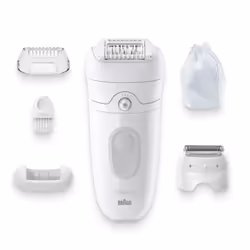 Braun Silk-épil 5 5-041, Blanc, 28 pince(s), MicroGrip, Batterie, 100 - 240 V, 50 - 60 Hz