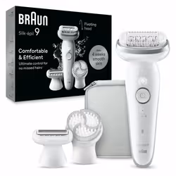 Braun Silk-épil 9 9-061, Argent, Blanc, 40 pince(s), MicroGrip, Allemagne, 0,5 mm, Batterie