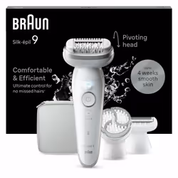 Braun Silk-épil 9 9-061 40 pince(s) Argent, Blanc
