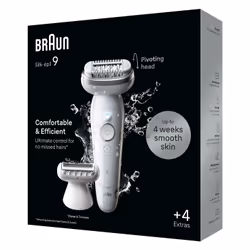 Braun Silk-épil 9 9-041, Argent, 40 pince(s), MicroGrip, Batterie, 100 - 240 V, 50/60 Hz