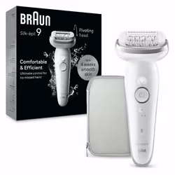 Braun Silk-épil 9 9-011, Argent, Blanc, 40 pince(s), MicroGrip, Allemagne, 0,5 mm, Batterie