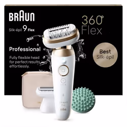 Braun Silk-épil 9 Flex 9-071 3D 40 pince(s) Or, Blanc